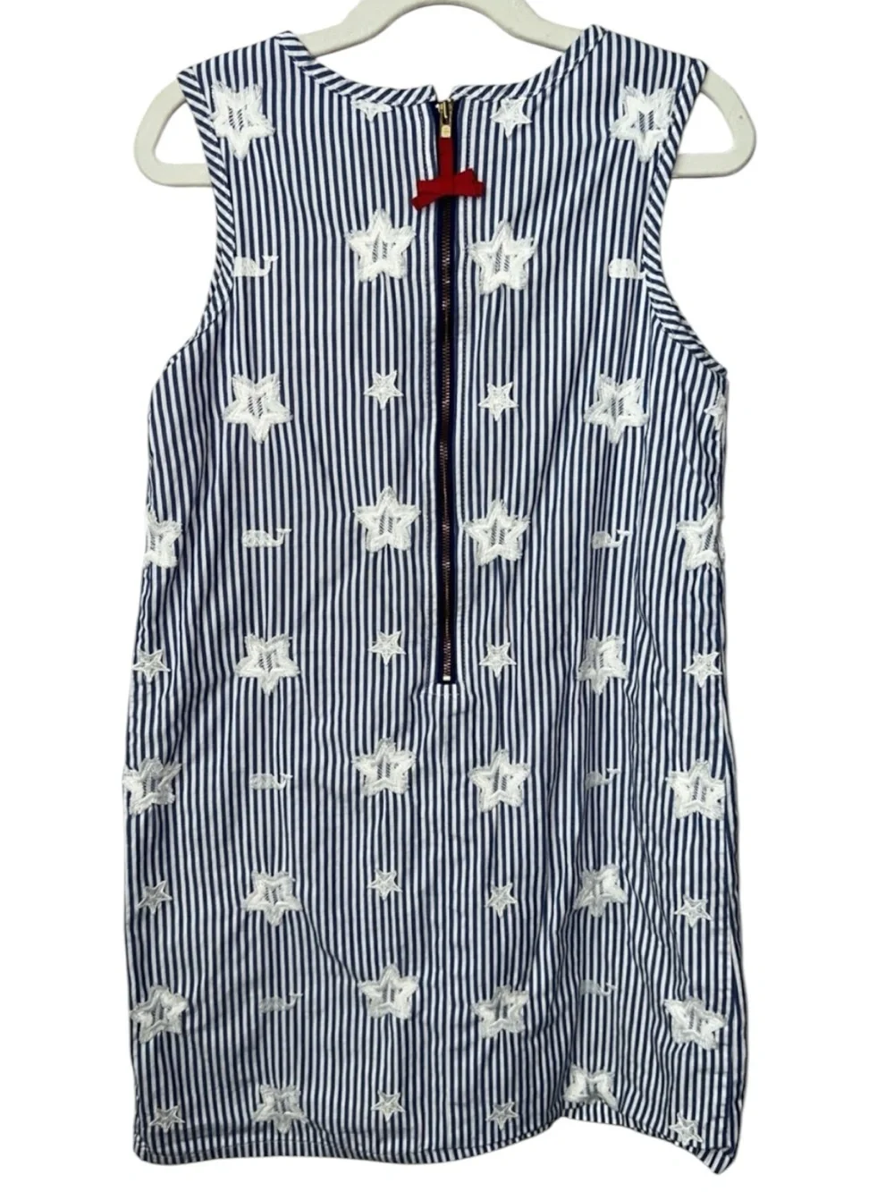 Vineyard Vines Navy & White Nautical Striped Star And Whale Sheath Dress Size 10